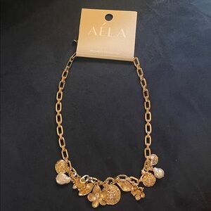 AÉLA Gold Chain Necklace with Charms